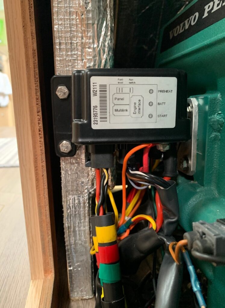 Relocated MDI module on Volvo Penta D2-60 engine