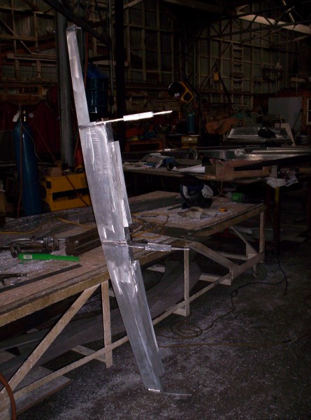 Nordkyn Appendages 28 - Rudder blade framing standing