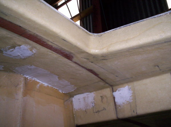 Nordkyn Interior Construction 37B - Fibreglass lining around hatch frame 2