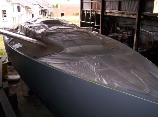 Nordkyn Shell Finishing 53 - Covered deck from fwd quarter