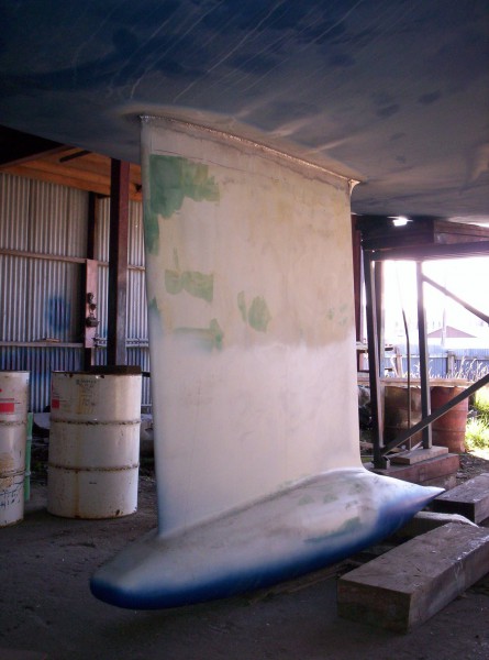 Nordkyn Shell Finishing 63 - Keel welded in place